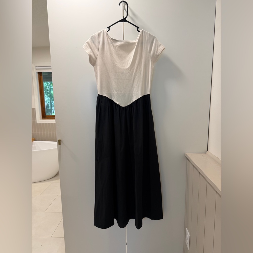 a new day Black Midi A-Line Skirt with Side Pockets